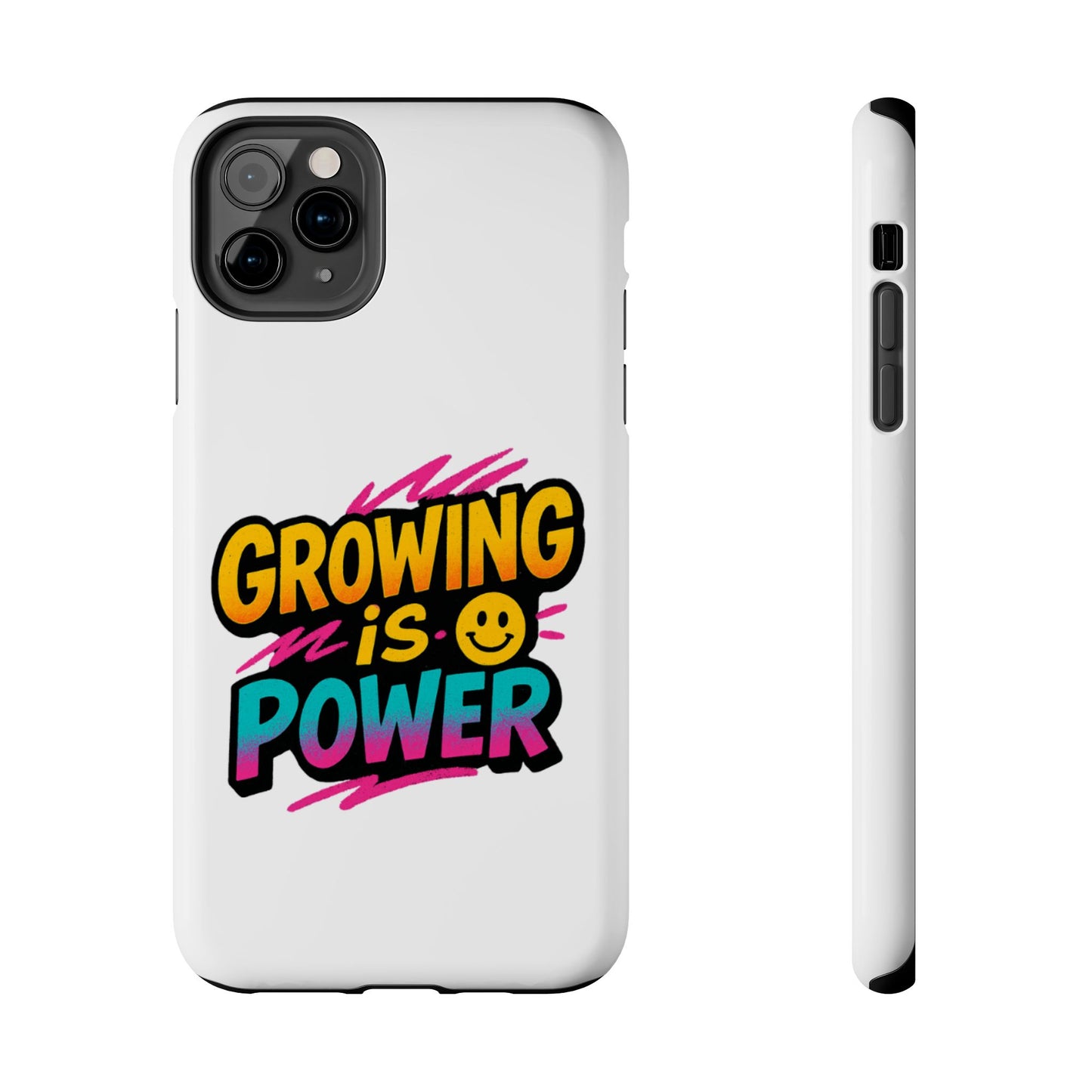 Empowering Tough Phone Case - 'Growing is Power' - Motivational Gifts, Unique Phone Accessories, Phone Protector, Gift for Teens