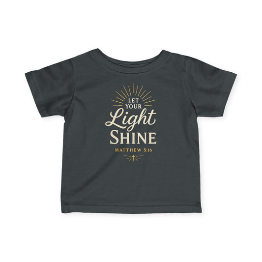 Christian Infant Tee - Let Your Light Shine, Baby Clothes, Cute Gift