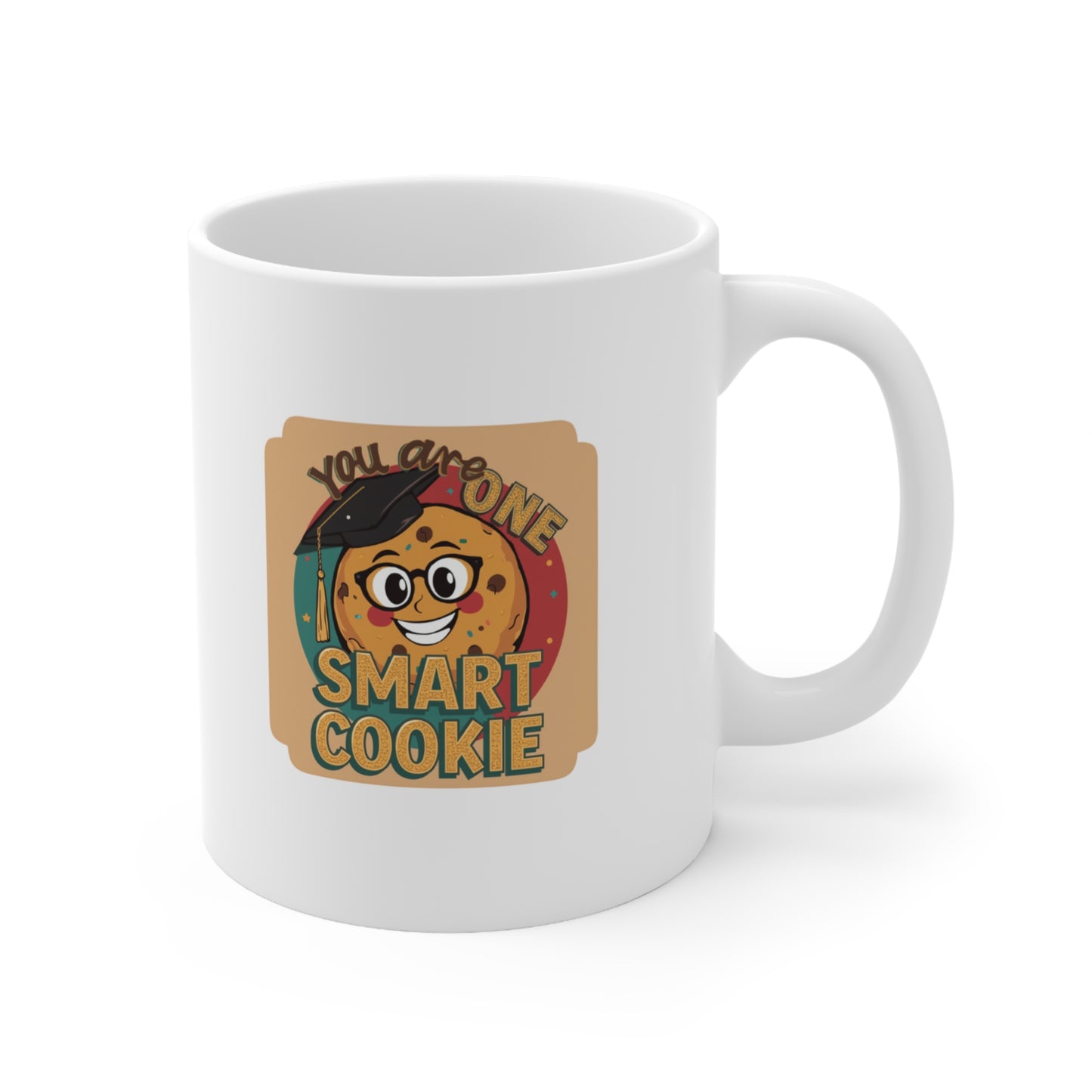 You Are One Smart Cookie Ceramic Mug | Graduation Cookie Design, 11oz & 15oz