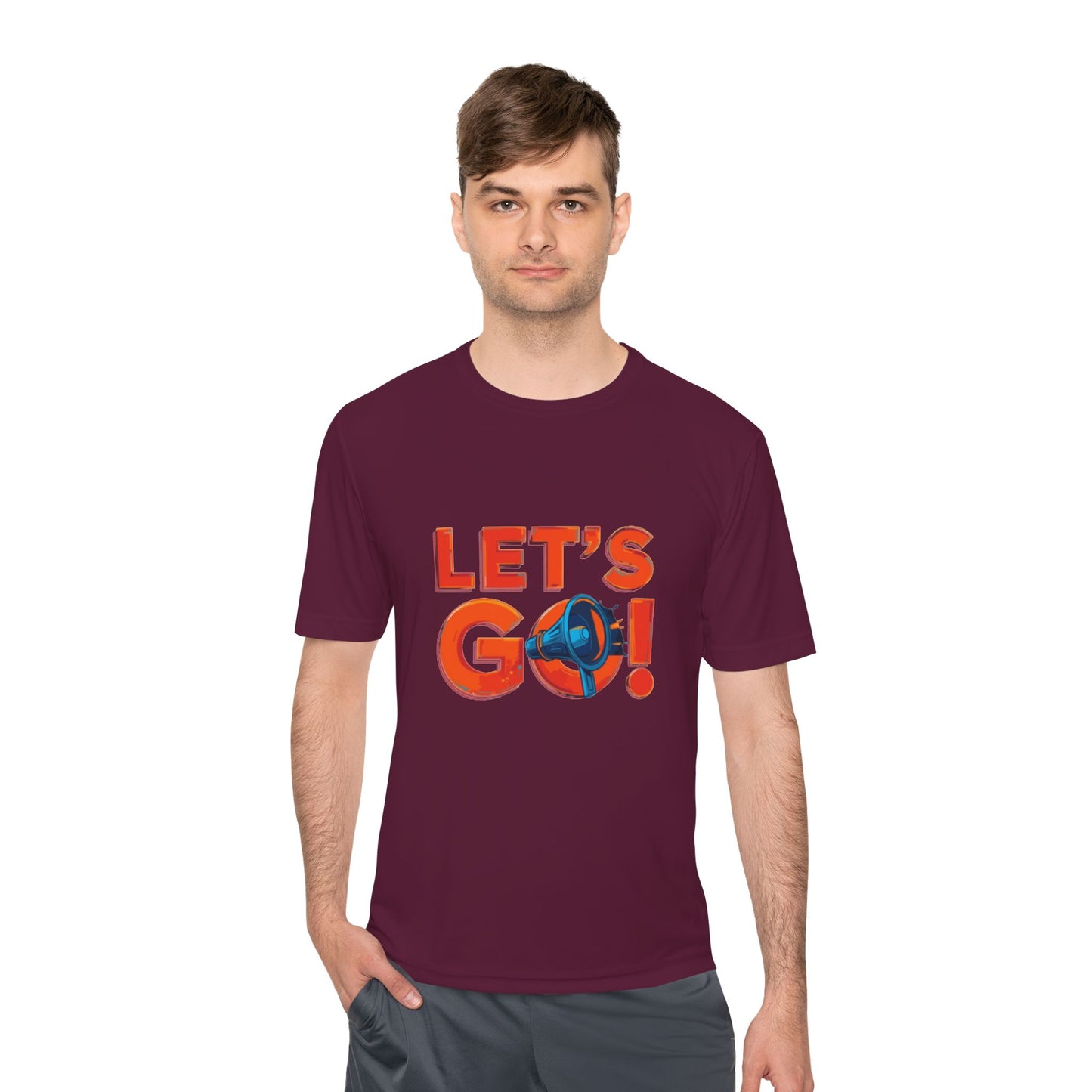 LET'S GO! Momentum Graphic Tee | Lightweight Polyester Athletic Shirt