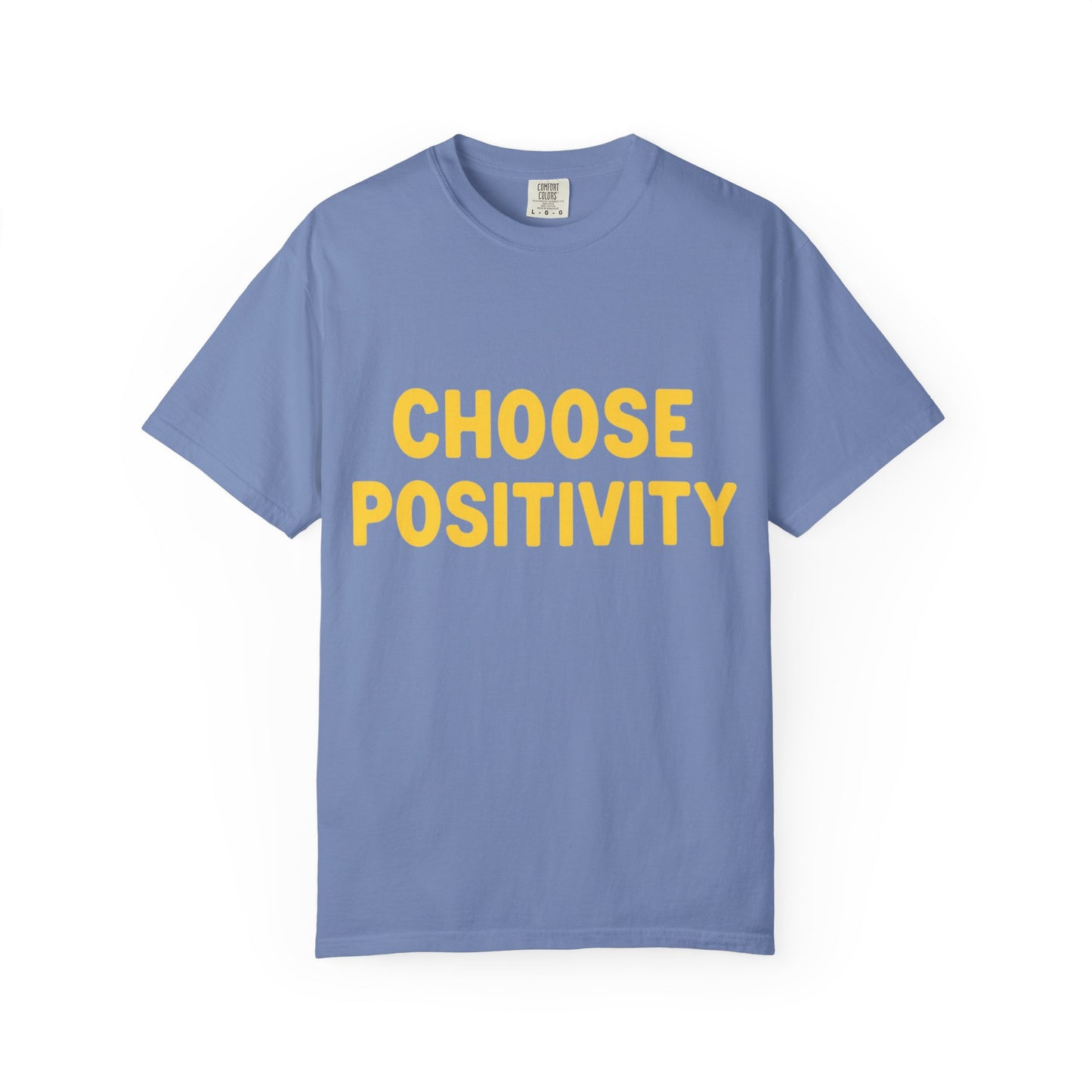 Choose Positivity T-shirt | Positive Quote Tee, Yellow Block Letters