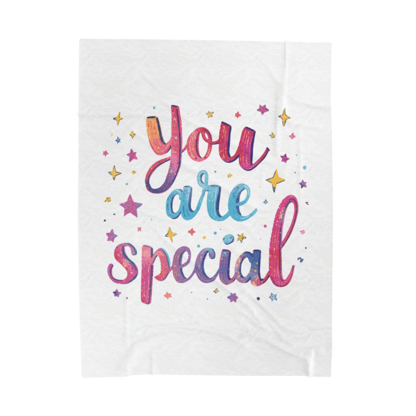 You Are Special Velveteen Plush Blanket | Inspirational Quote, Stars