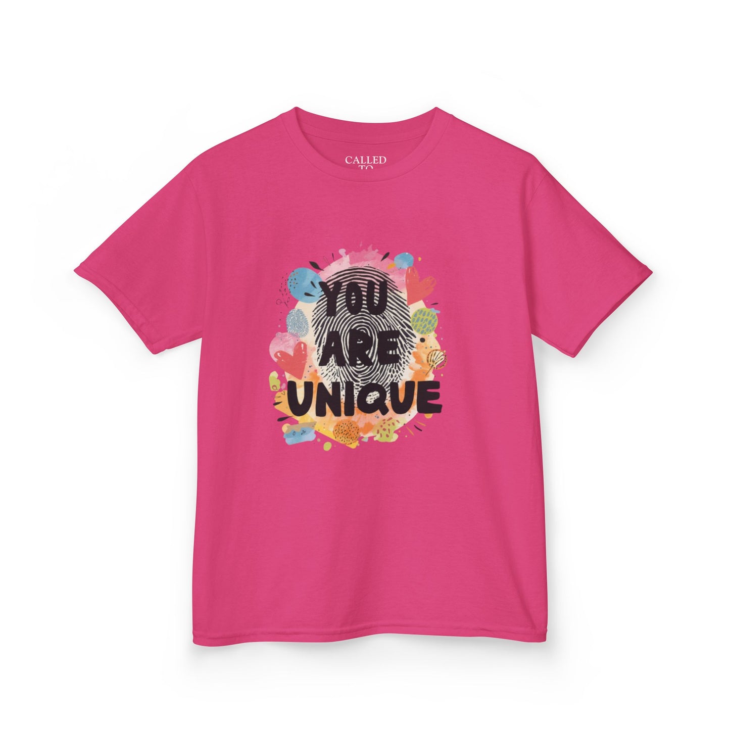 You Are Unique Kids Tee | Colorful Watercolor Animals, Positive Message