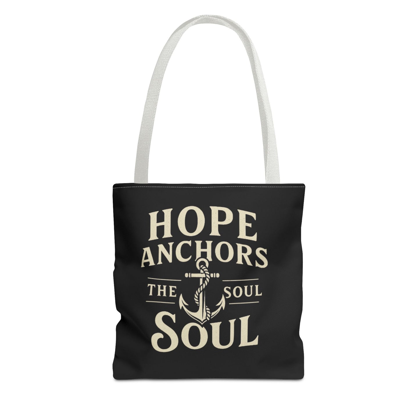 Inspirational Tote Bag - Hope Anchors the Soul, Everyday Use, Beach Bag, Travel Companion