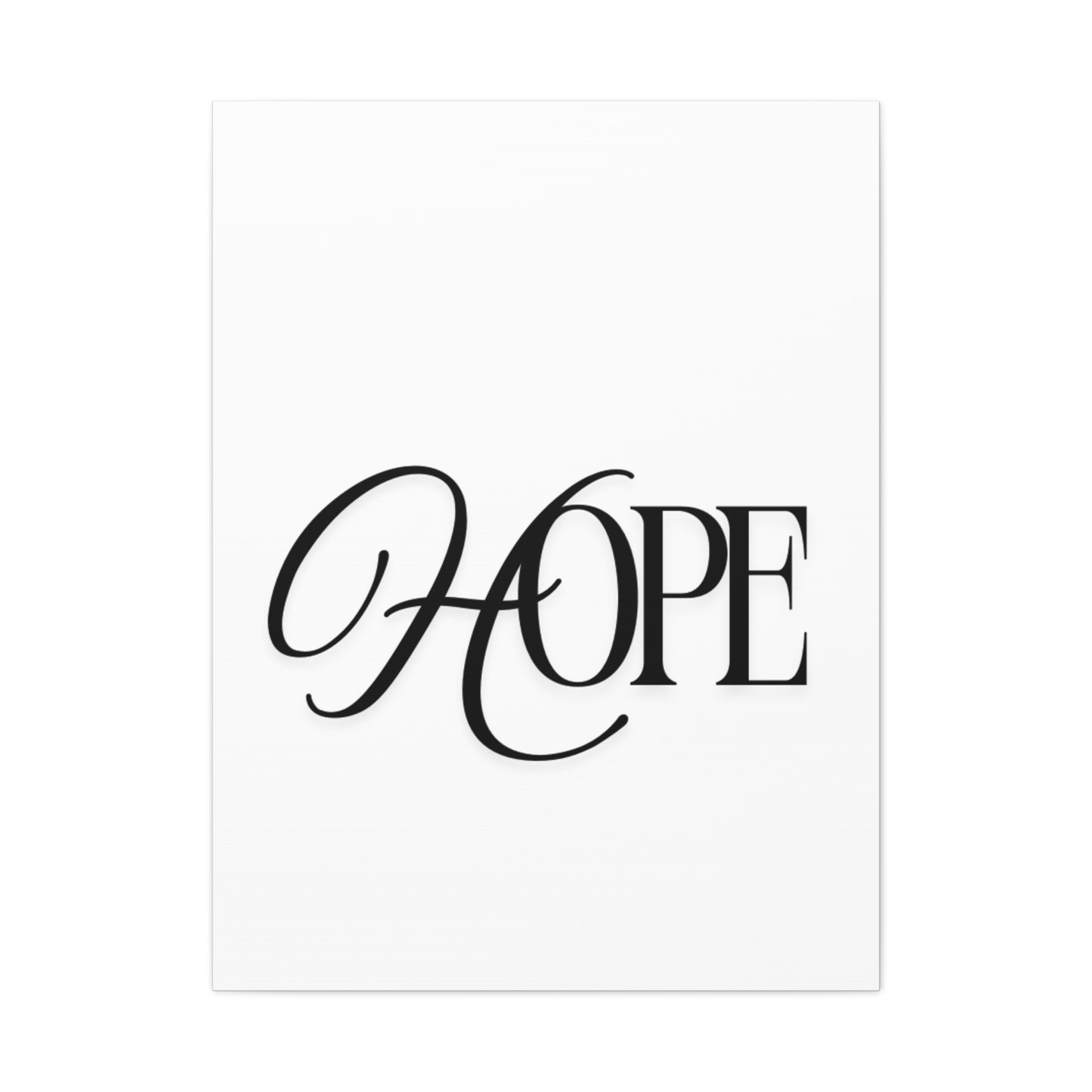 Hope Script Wall Art Canvas | Matte Stretched Canvas