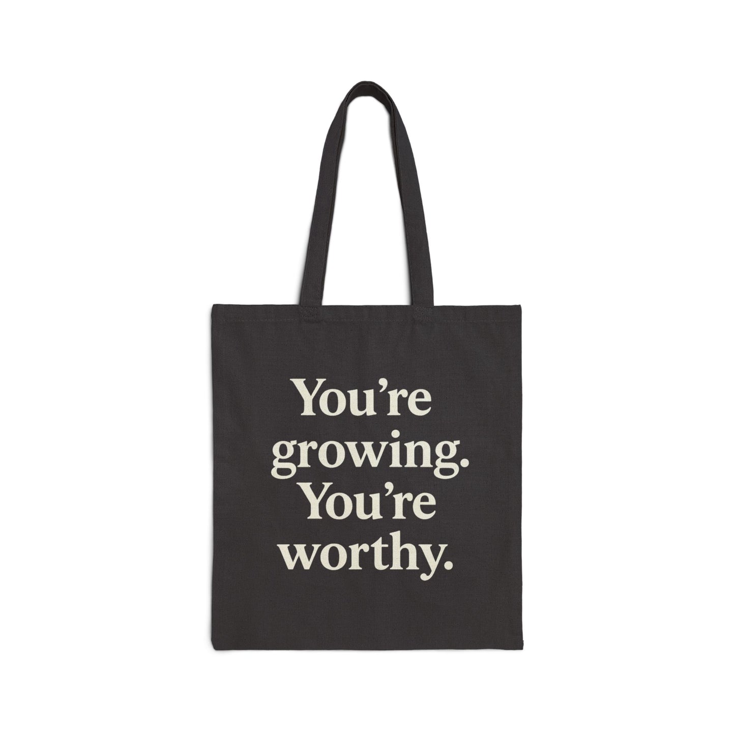Inspirational Cotton Canvas Tote Bag | Eco-Friendly Shopping, Gift for Her, Motivational Quote, Beach Bag, Everyday Use