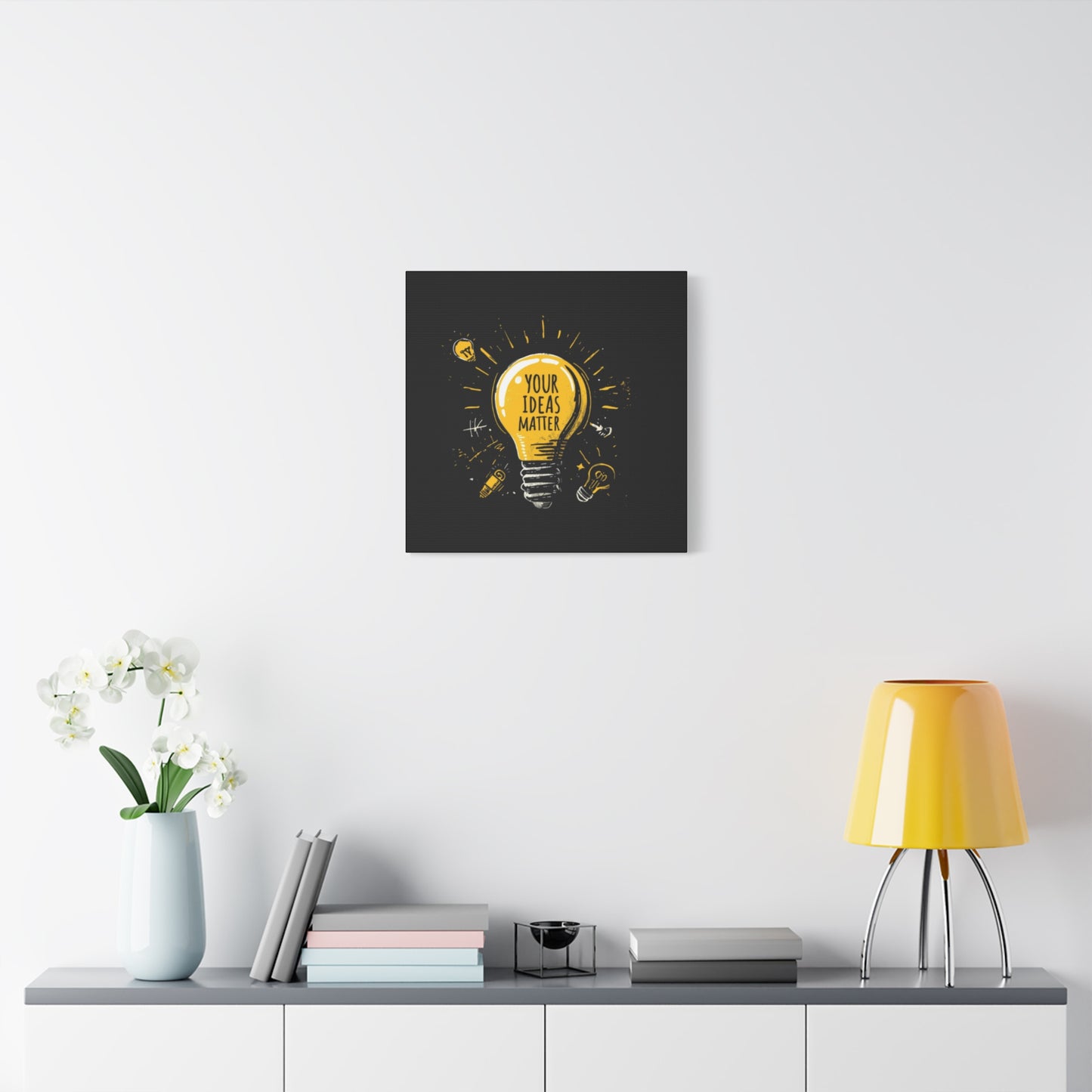 Your Ideas Matter lightbulb Matte Canvas