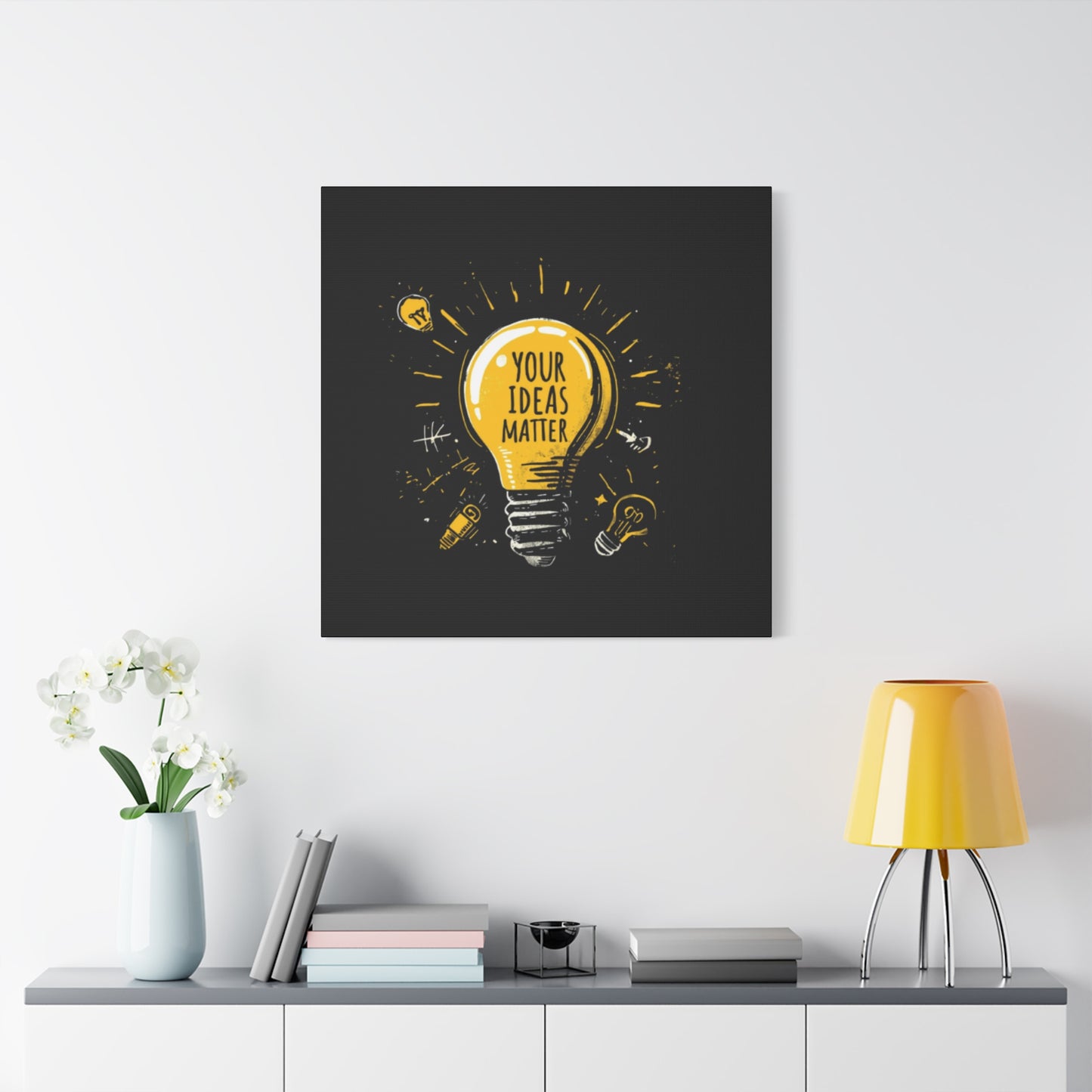 Your Ideas Matter lightbulb Matte Canvas