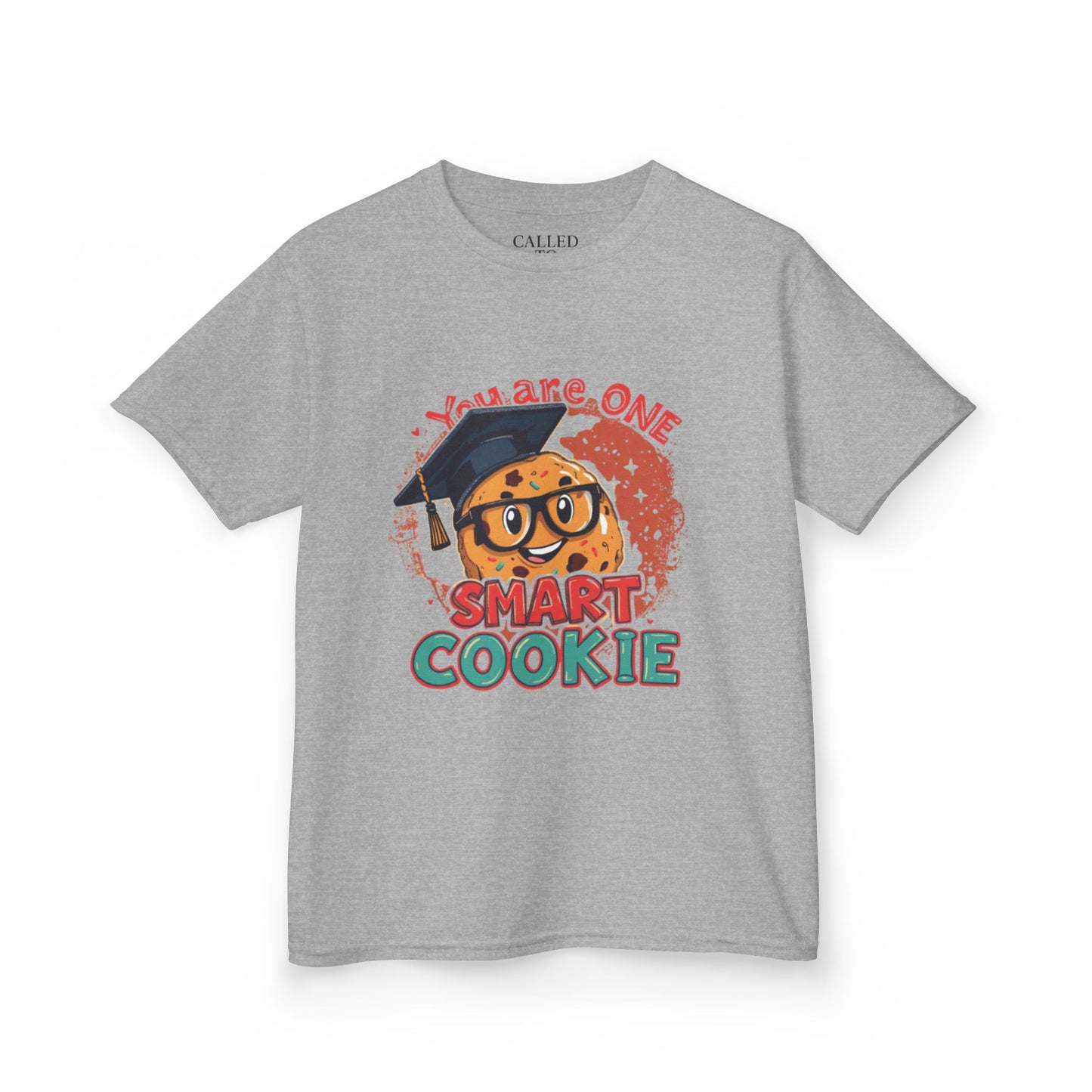 You Are One Smart Cookie kids tee | Smiling Cookie with Graduation Cap & Glasses