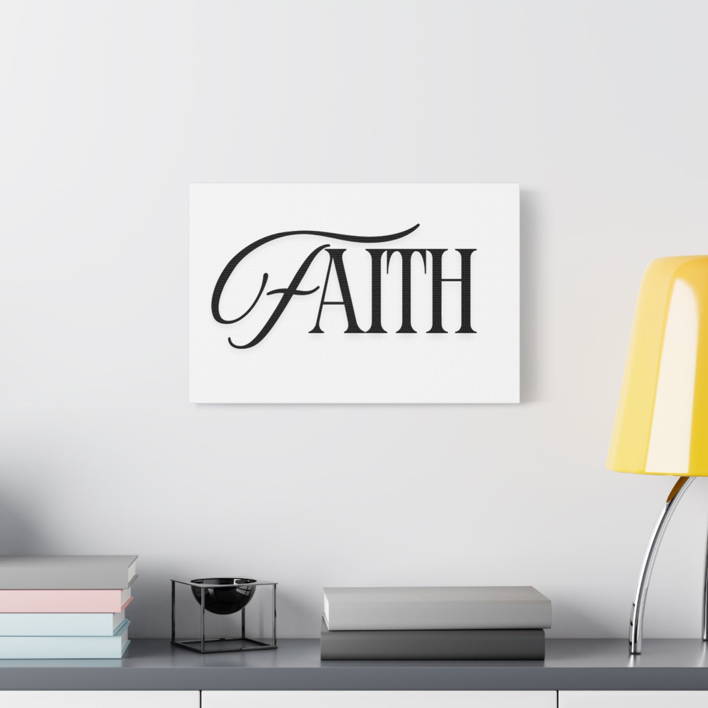 Faith typography wall art Canvas | Matte stretched 1.25"