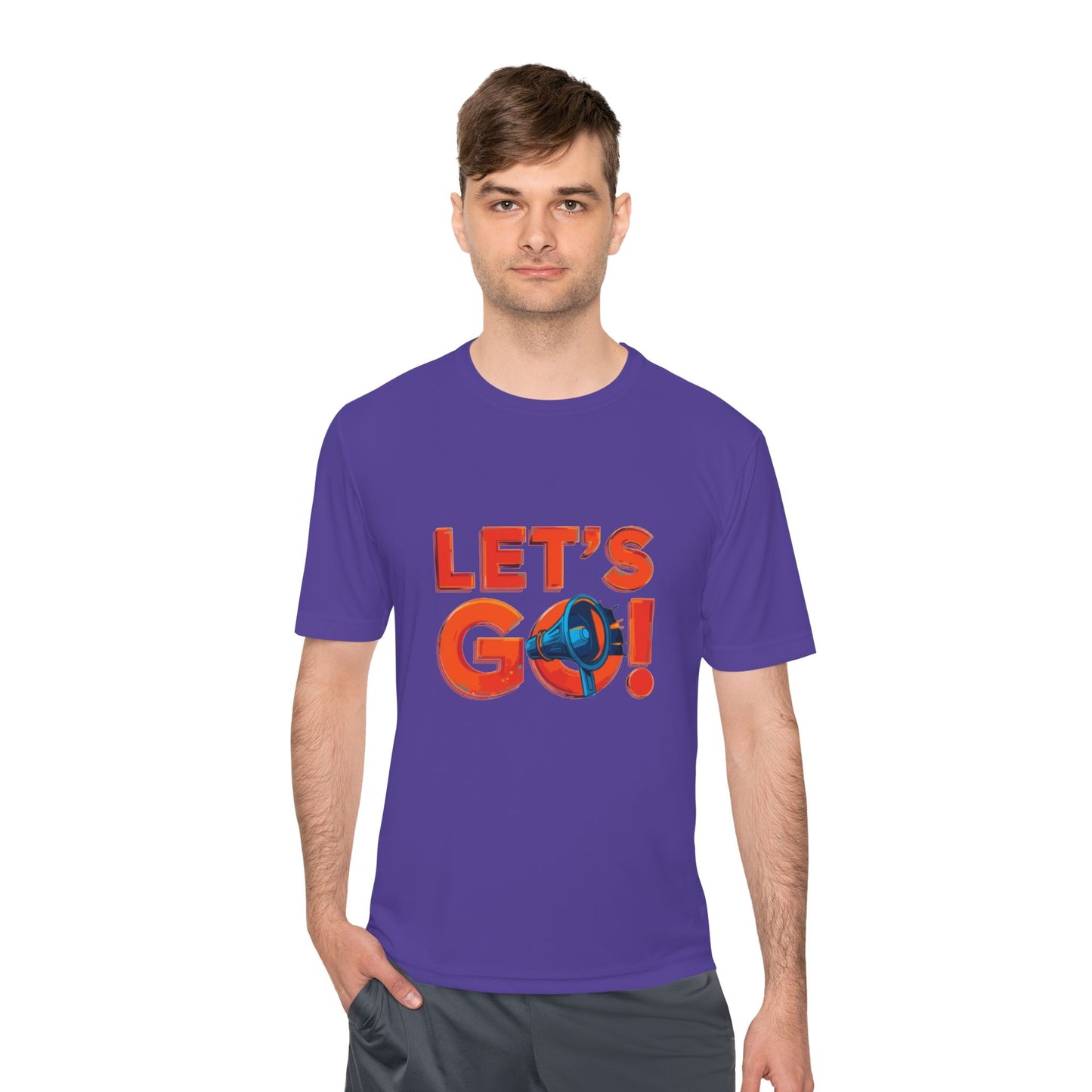 LET'S GO! Momentum Graphic Tee | Lightweight Polyester Athletic Shirt