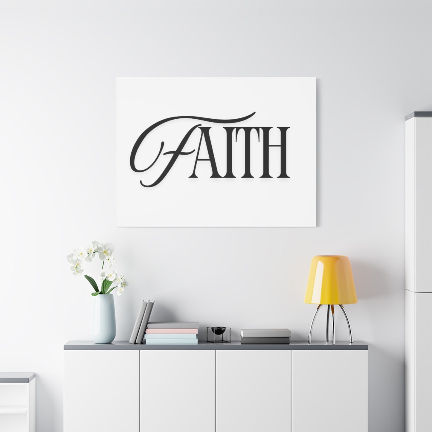 Faith typography wall art Canvas | Matte stretched 1.25"