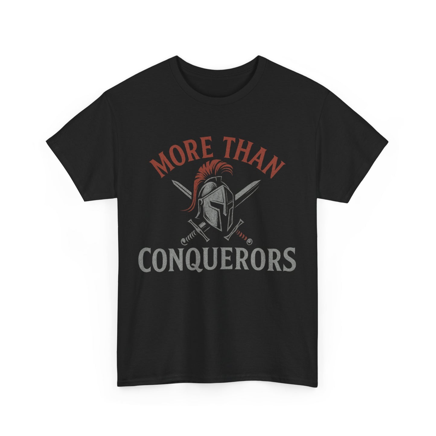 More Than Conquerors Unisex Heavy Cotton Tee, Motivational Shirt, Gifts for Him or Her