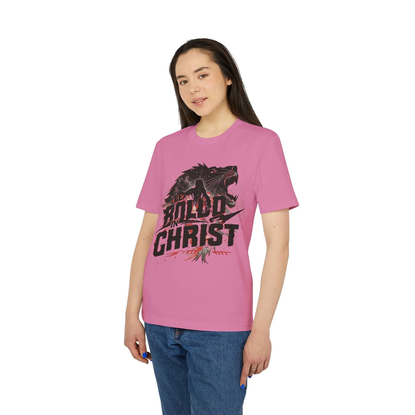 Wolf Silhouette Faith Graphic T-shirt | Distressed Battle Cry Tee