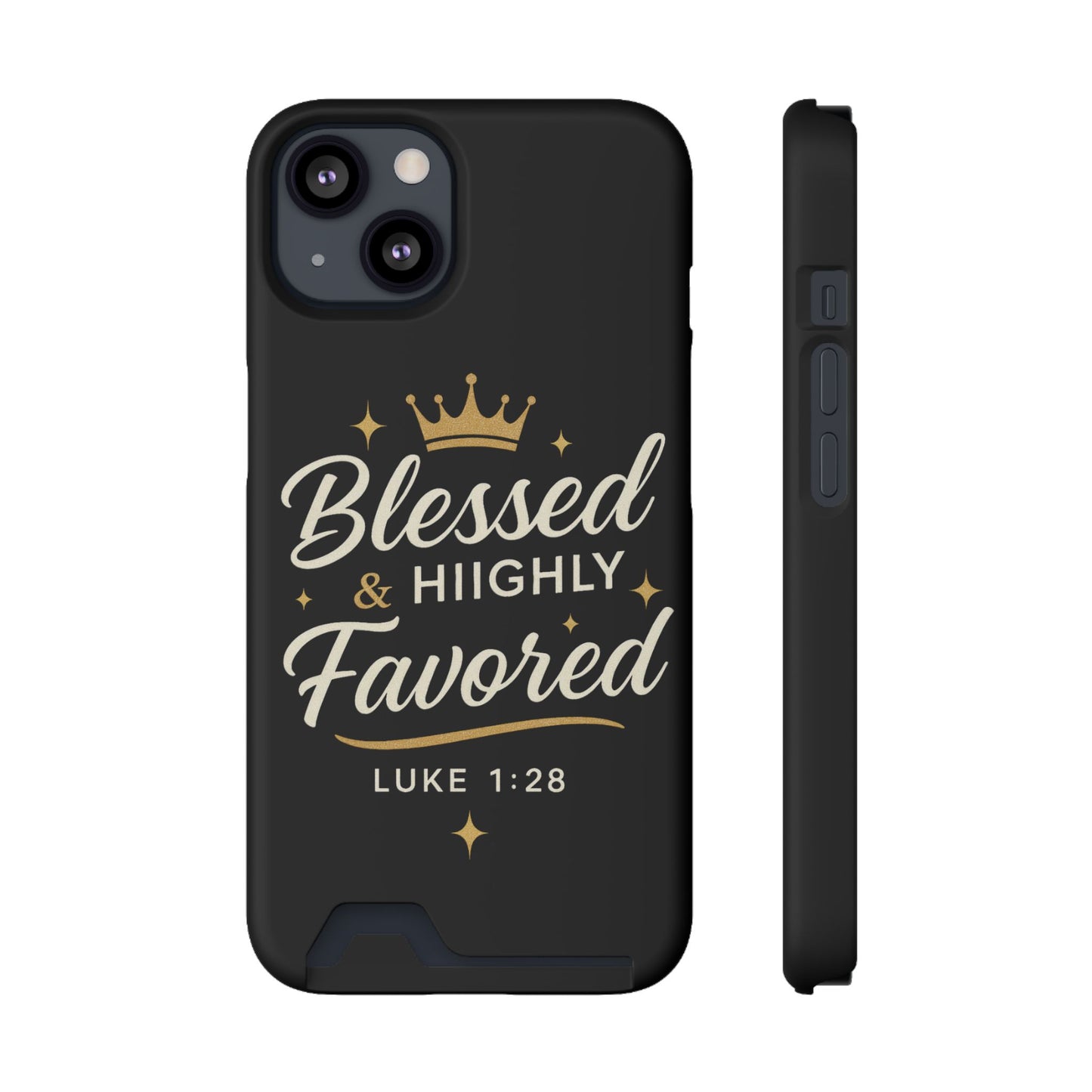 Phone Case with Card Holder - Blessed & Highly Favored | Inspirational Gift, Christian Accessory, Scripture Phone Holder, Birthday [...]