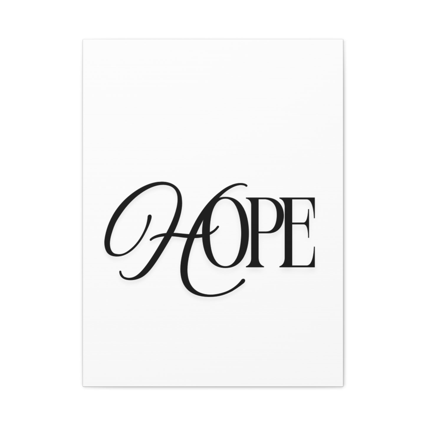 Hope Script Wall Art Canvas | Matte Stretched Canvas
