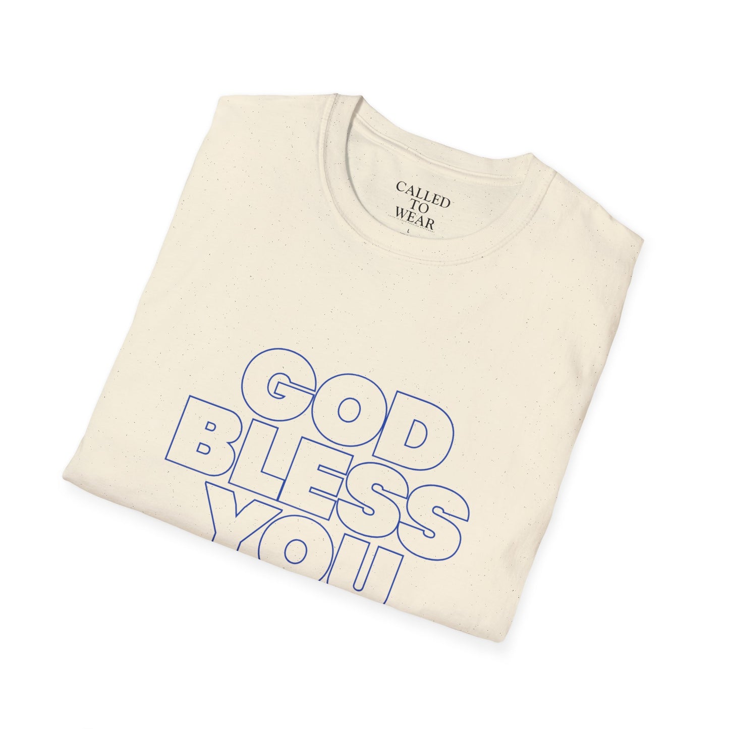 GOD BLESS YOU & Keep You T-Shirt | Minimal Typographic Faith Tee