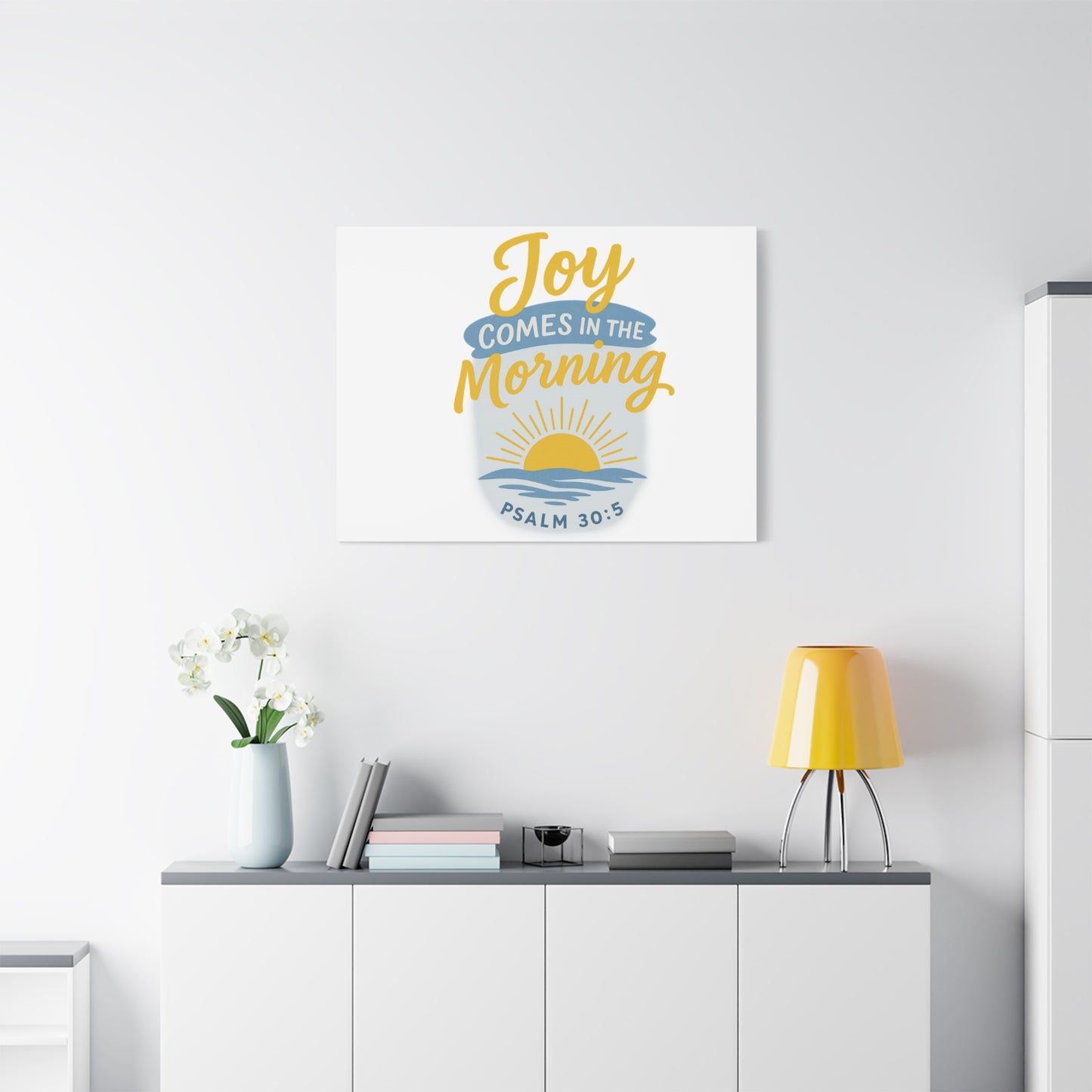 Joy Comes in the Morning Canvas Art | Sunshine Wall Decor, Inspirational Wall Art, Home Blessing Decor, Uplifting Gift, Faith-Based Art