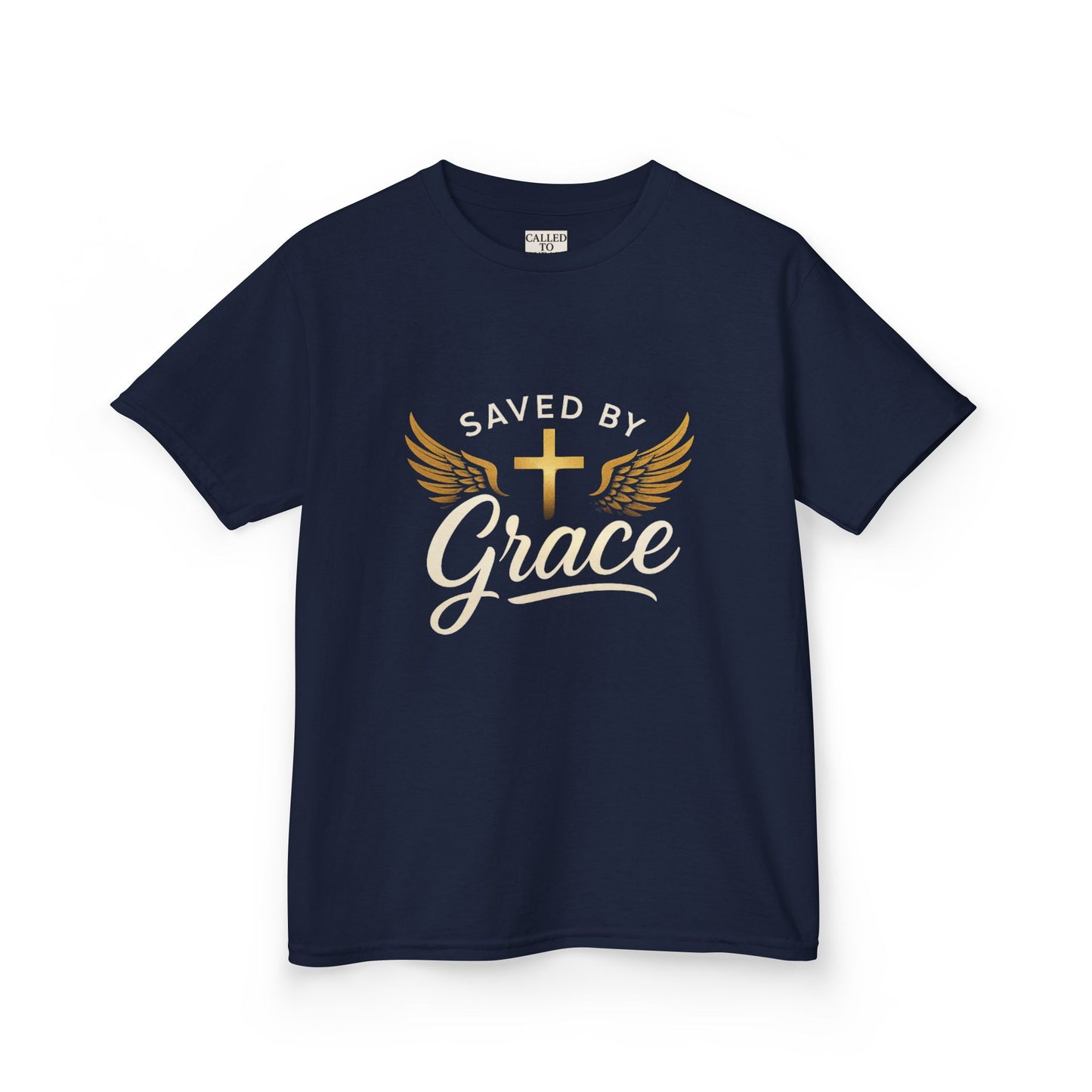 Saved by Grace Kids Tee - Inspirational Children’s Apparel, Faith-Based Gift for Baptism, Birthday, Church Events, Everyday Wear