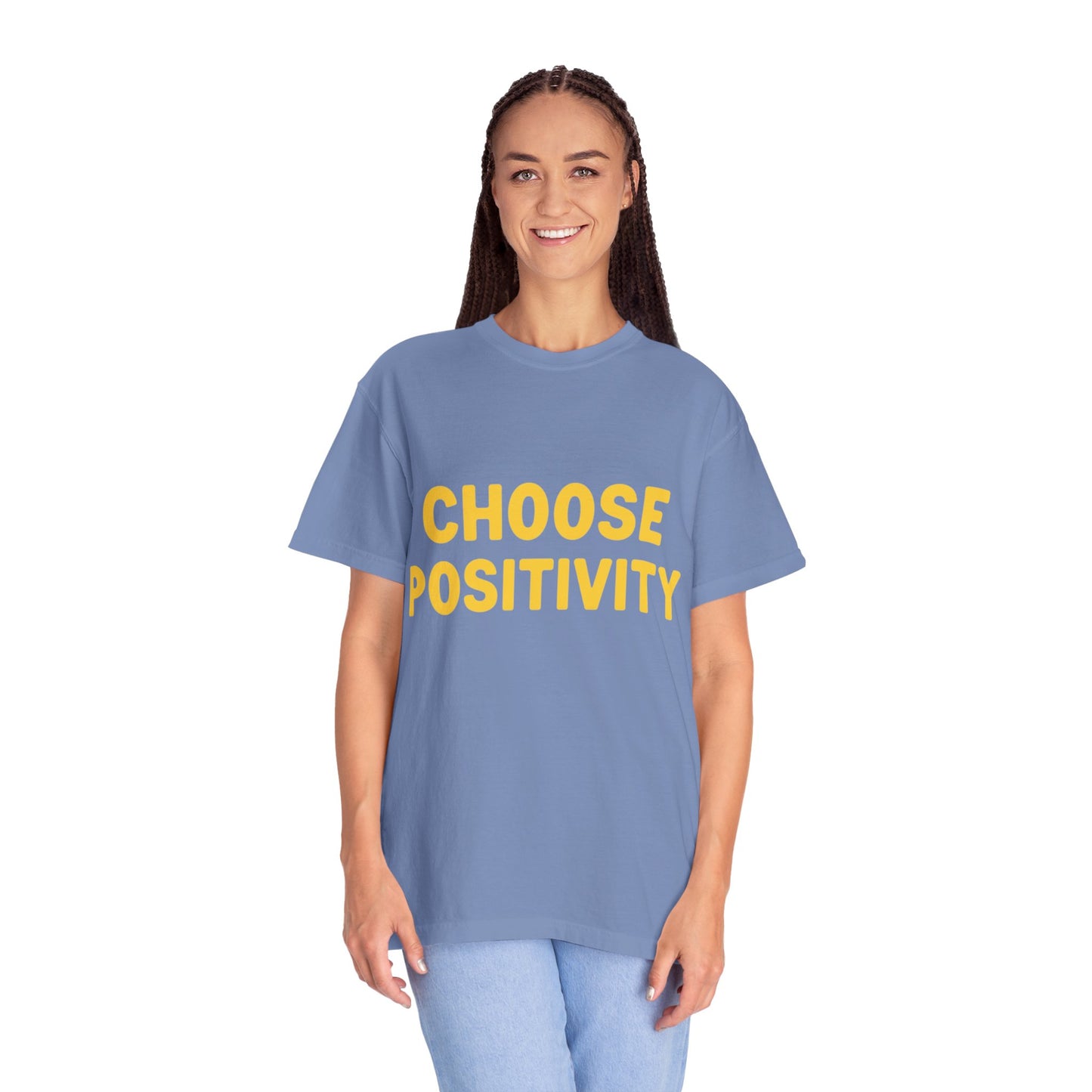 Choose Positivity T-shirt | Positive Quote Tee, Yellow Block Letters