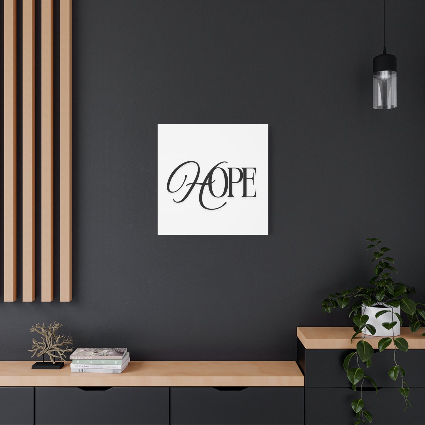Hope Script Wall Art Canvas | Matte Stretched Canvas