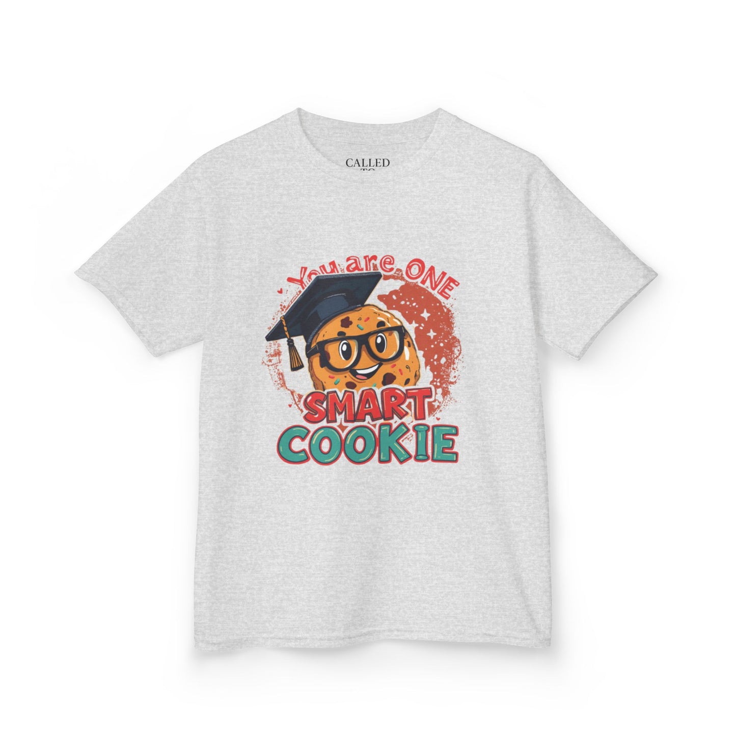 You Are One Smart Cookie kids tee | Smiling Cookie with Graduation Cap & Glasses