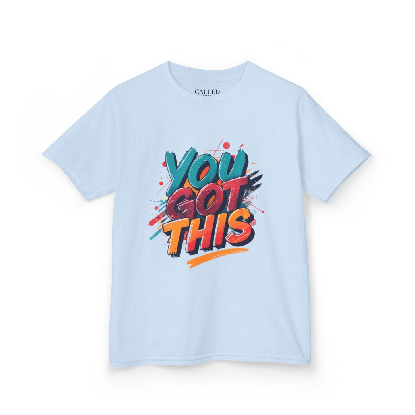 You Got This Kids Tee | Colorful Hand-Lettered Brush Script, Paint Splatters