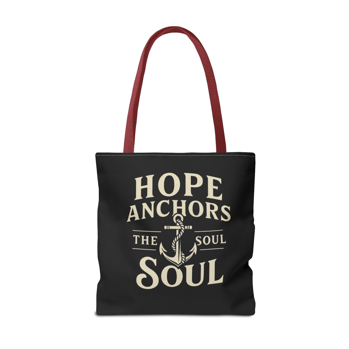 Inspirational Tote Bag - Hope Anchors the Soul, Everyday Use, Beach Bag, Travel Companion