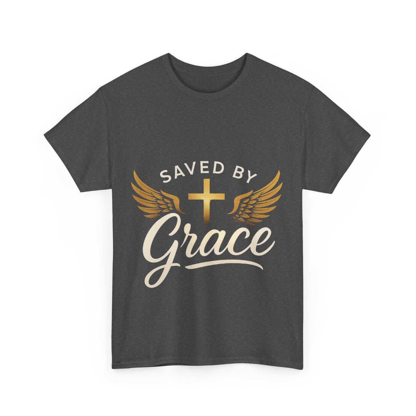 Saved by Grace Unisex Heavy Cotton Tee - Faith Shirt, Christian Apparel, Inspirational Gift, Church Outfit, Religious Tee