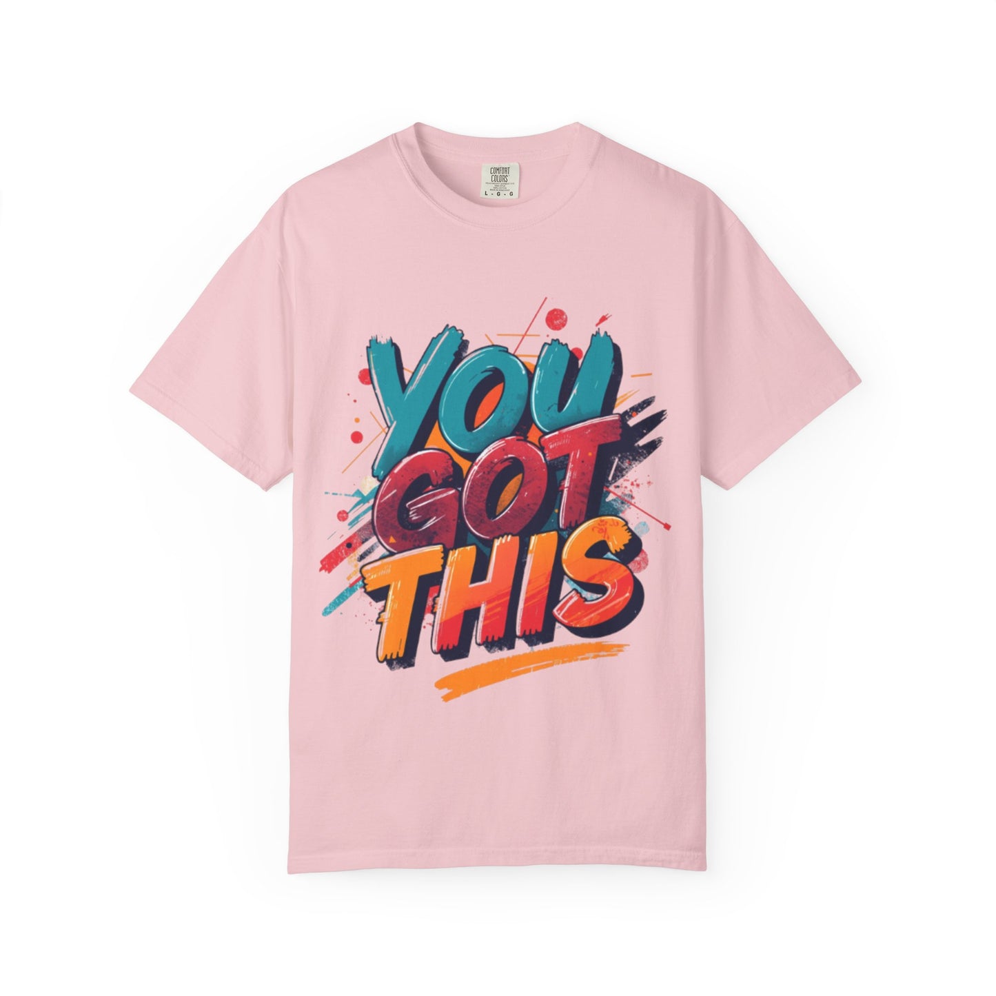 You Got This T-Shirt | Motivational Typography Tee, Colorful Brushstroke Design