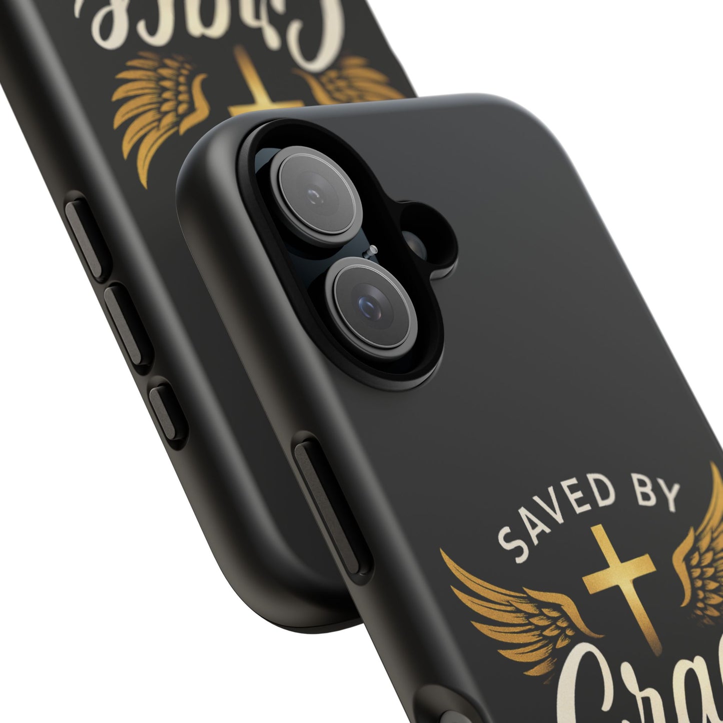 Christian Phone Case - Saved by Grace Design, Unique Gift for Believers, Inspirational Accessory, Stylish Christian Decor