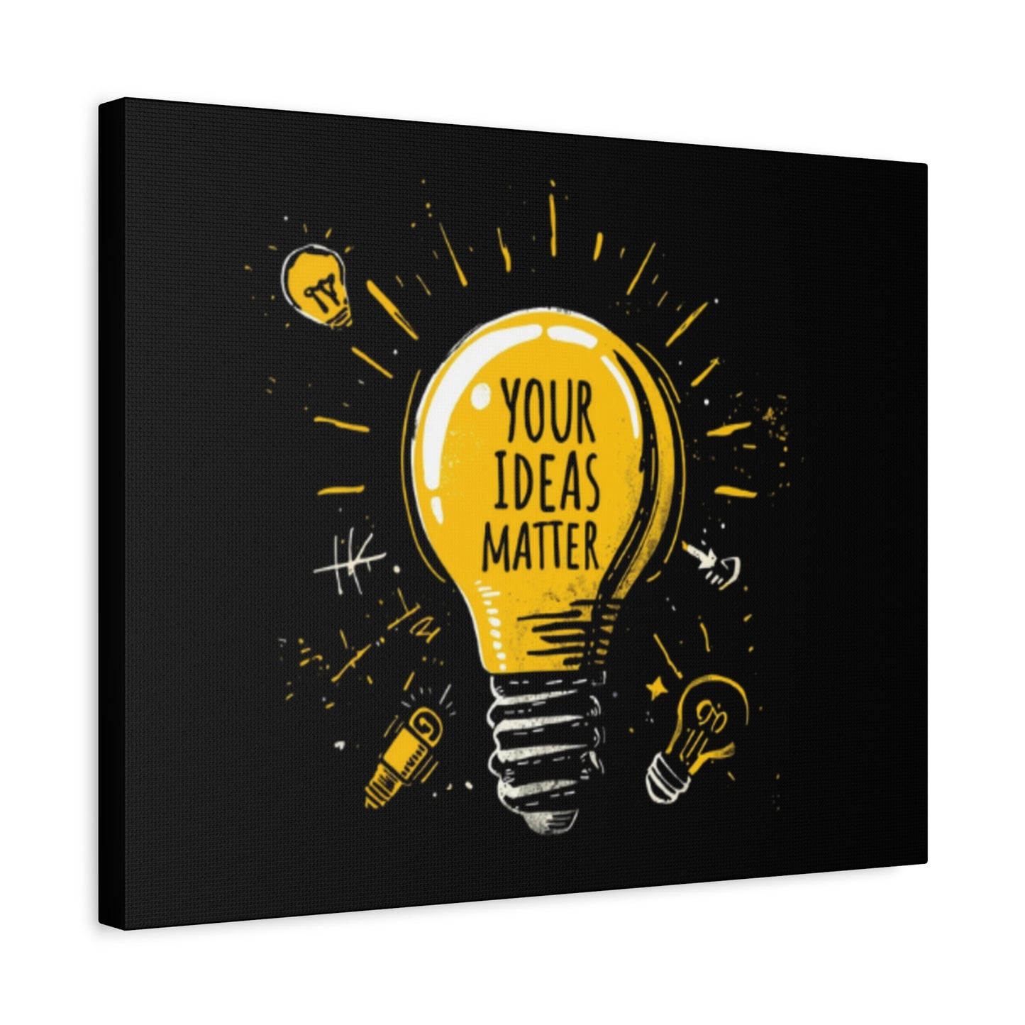 Your Ideas Matter lightbulb Matte Canvas