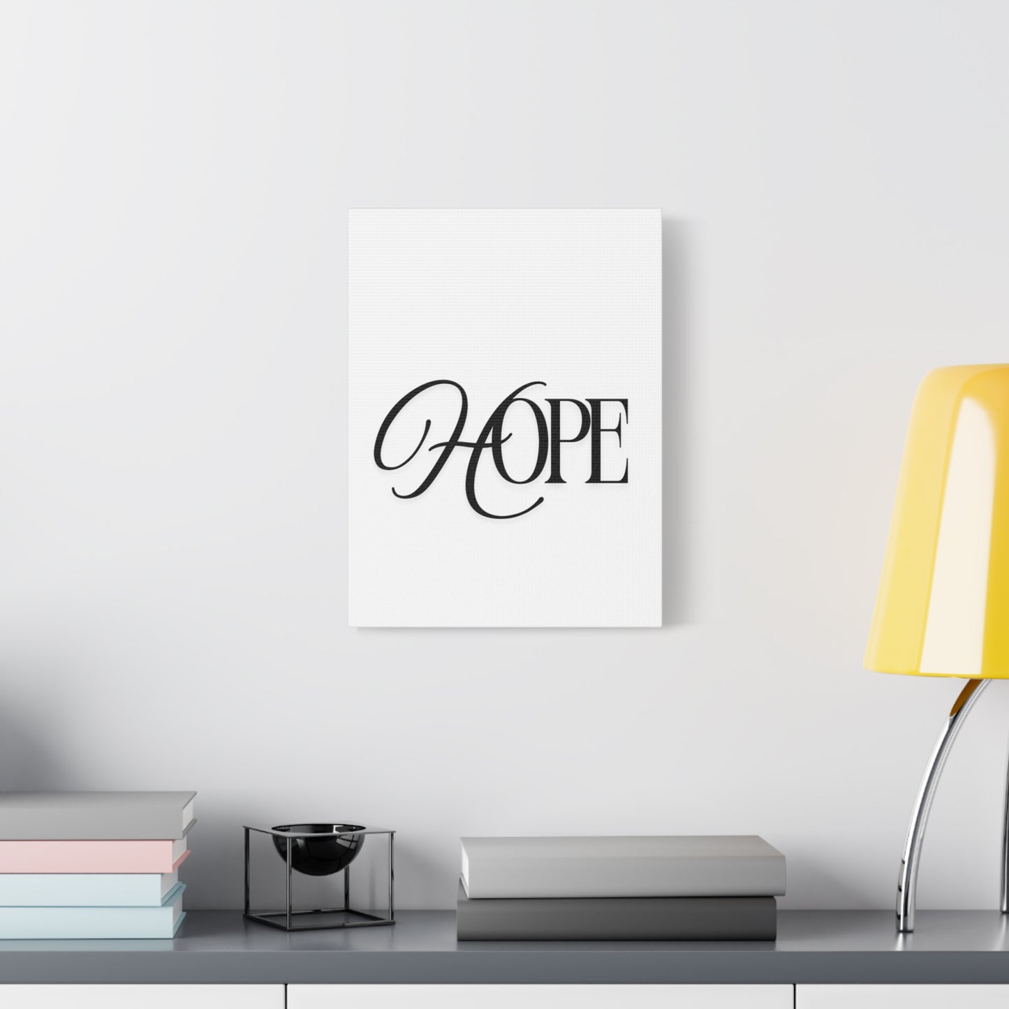 Hope Script Wall Art Canvas | Matte Stretched Canvas