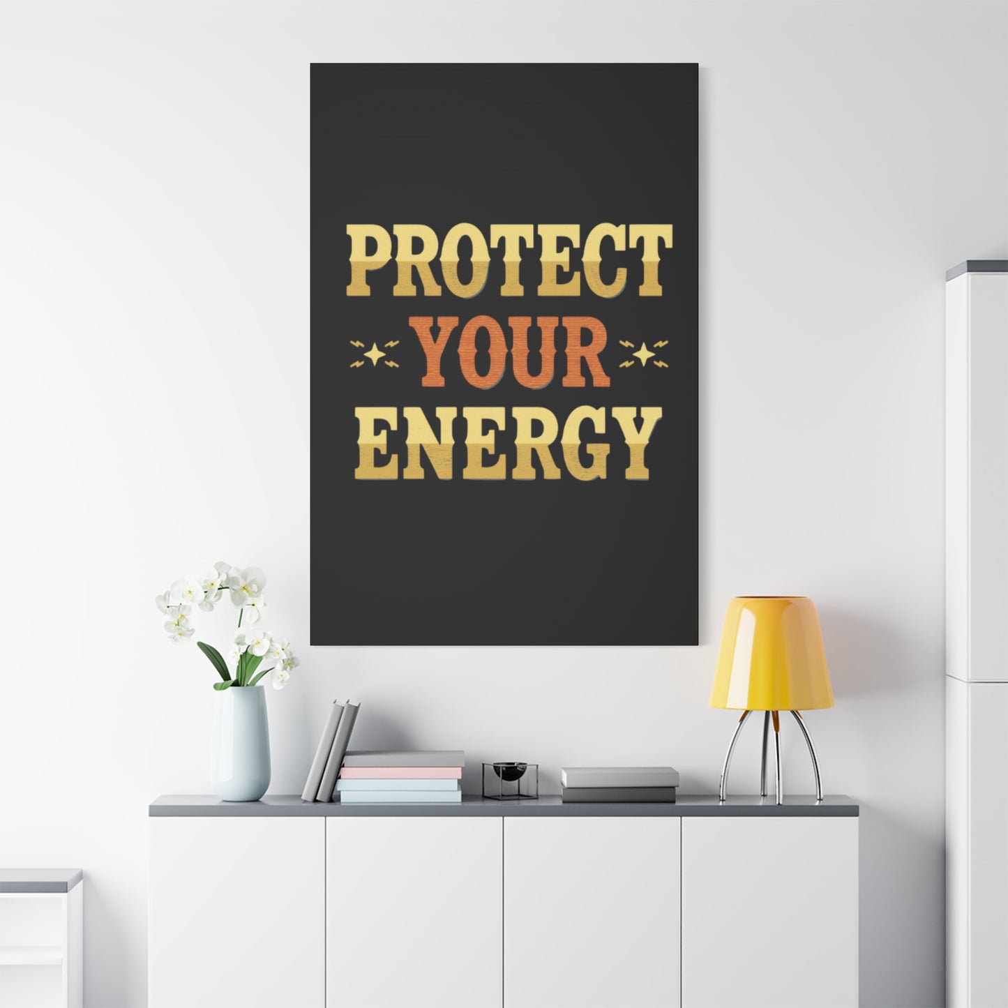 Protect Your Energy Canvas | Matte Stretched Wall Art