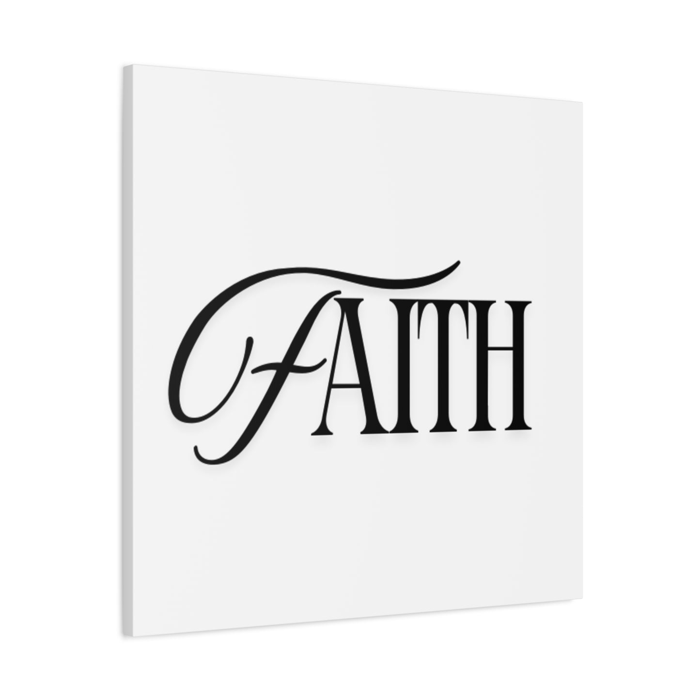 Faith typography wall art Canvas | Matte stretched 1.25"