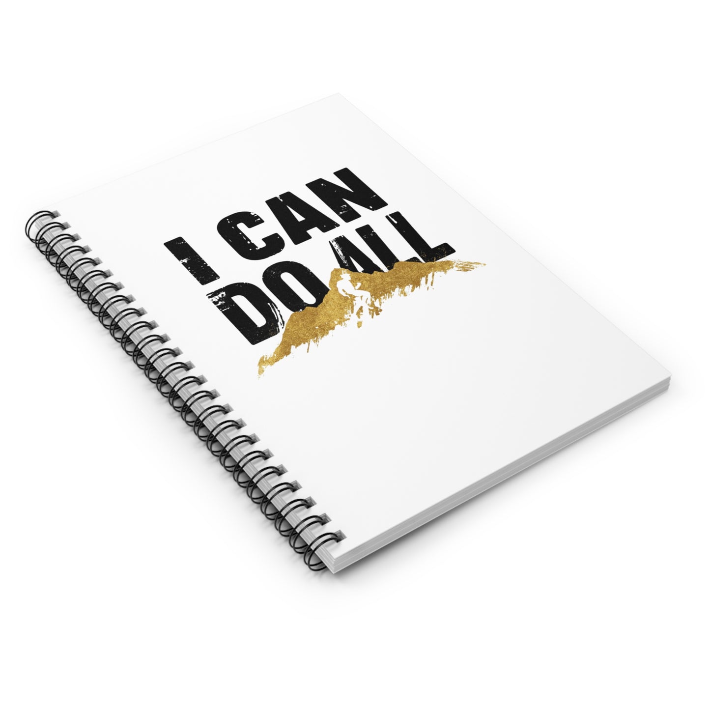 I Can Do All mountain illustration Notebook | Spiral Ruled Journal