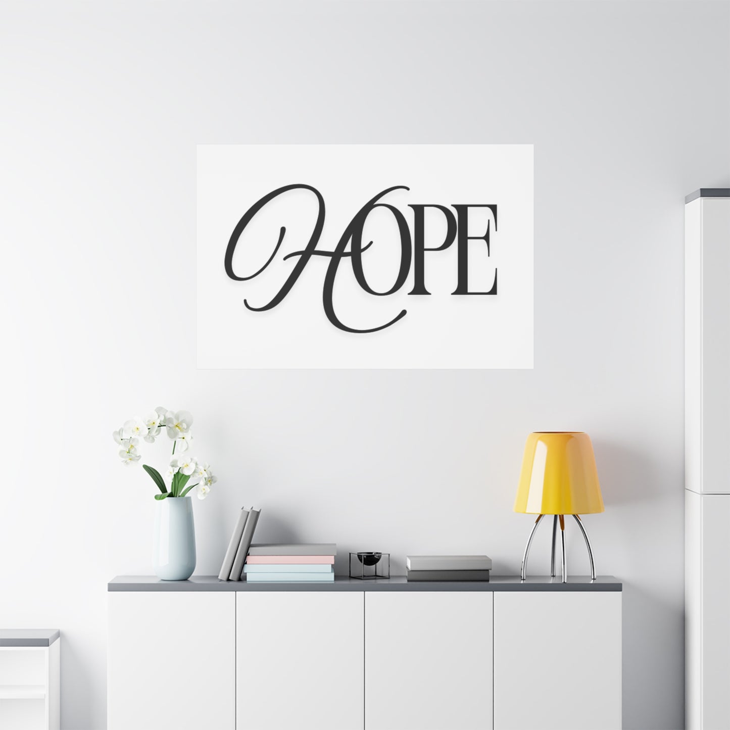 Hope Script Wall Art Canvas | Matte Stretched Canvas