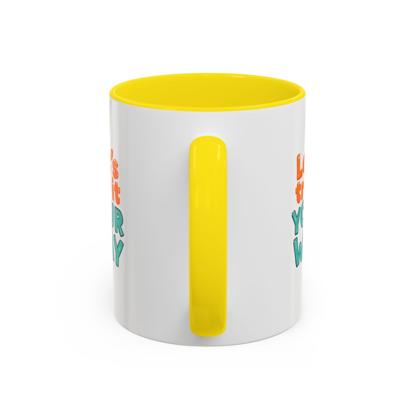 Let’s Try It Your Way Accent Coffee Mug | Typography Retro Colors