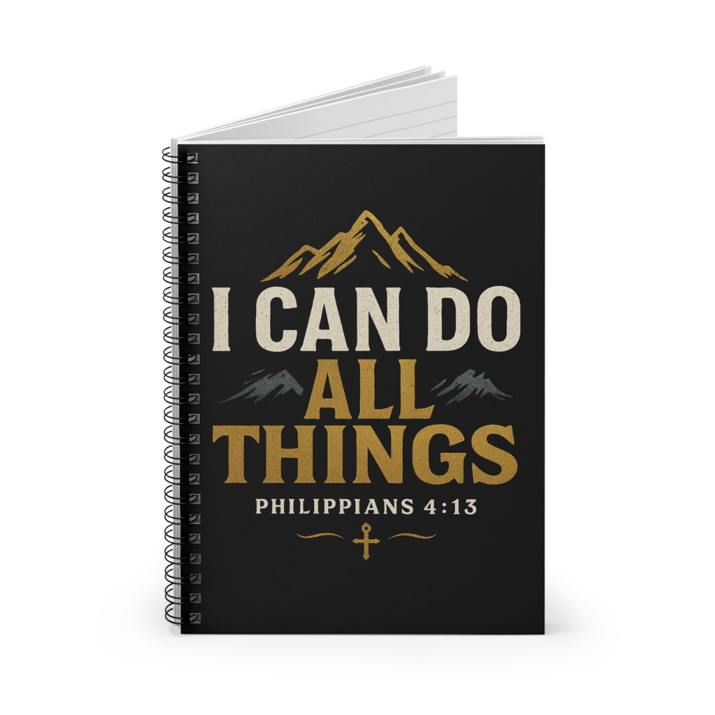 Inspirational Notebook - I Can Do All Things, Motivational Journal, Gift for Students