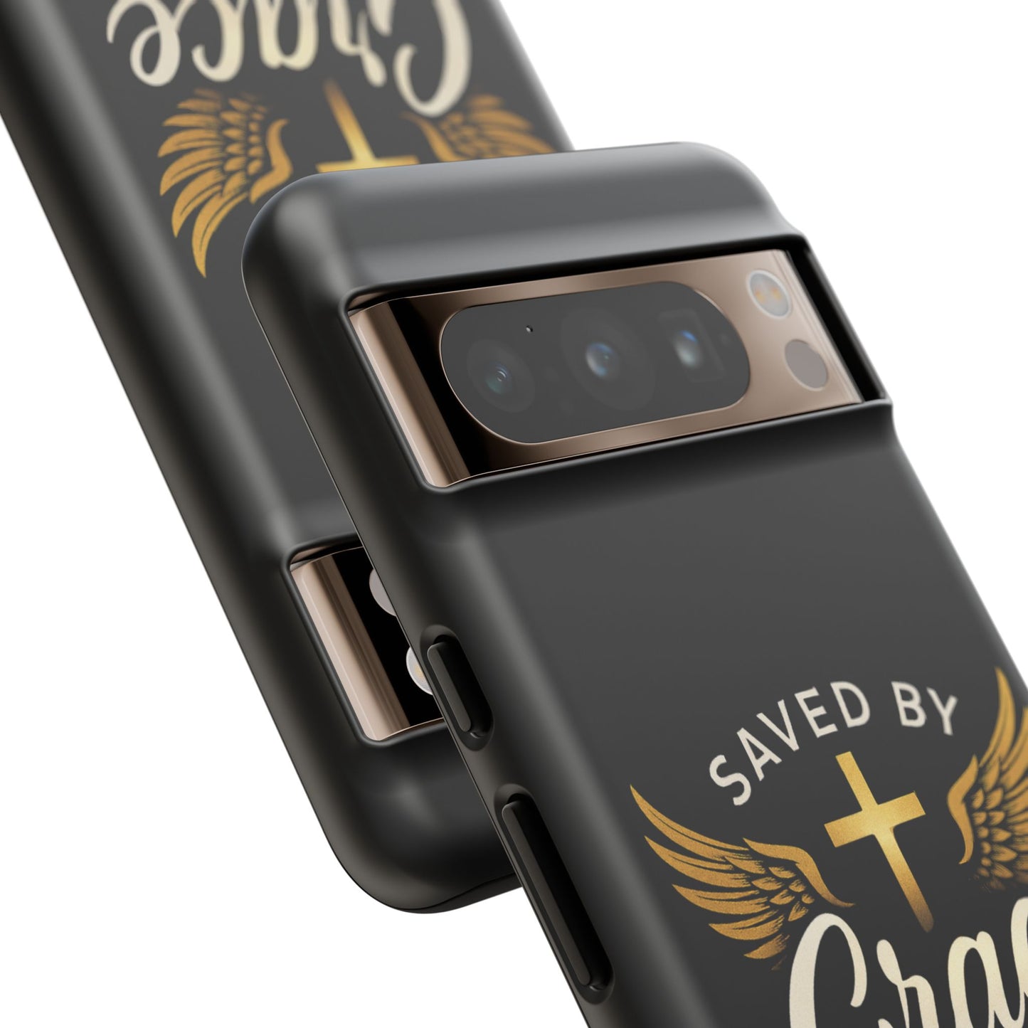 Christian Phone Case - Saved by Grace Design, Unique Gift for Believers, Inspirational Accessory, Stylish Christian Decor