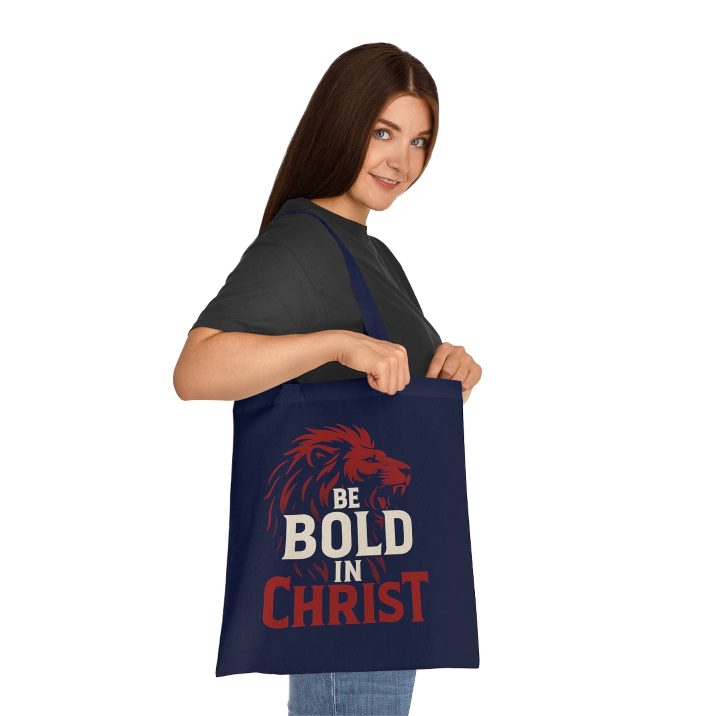 Be Bold in Christ Cotton Tote Bag, Inspirational Gift, Christian Tote, Bible Verse Bag, Everyday Use, Church Activities, Eco-Friendly
