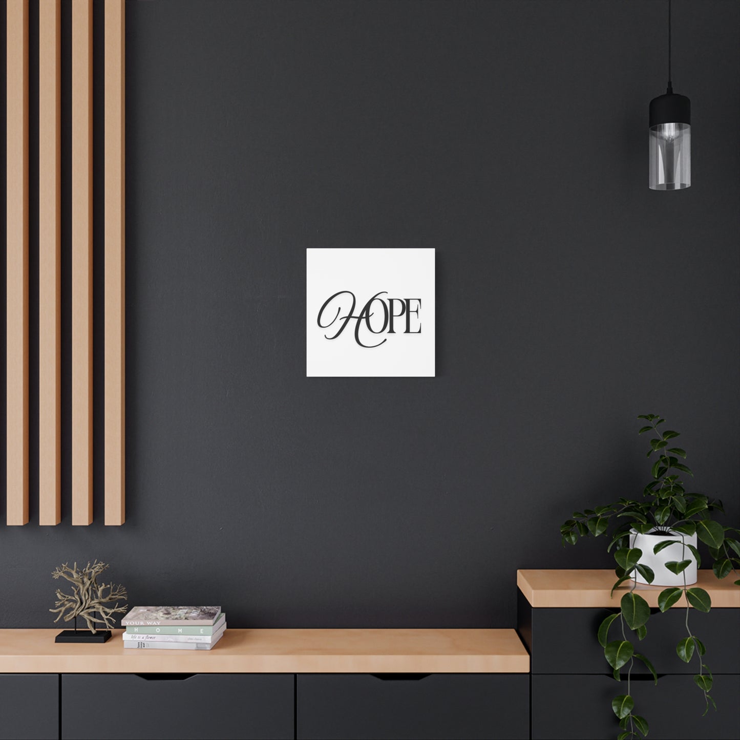 Hope Script Wall Art Canvas | Matte Stretched Canvas