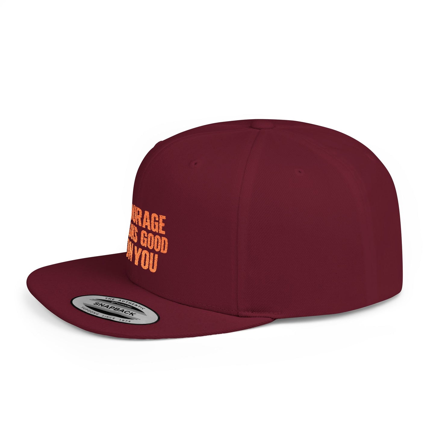 Courage Looks Good on You Snapback Hat, Motivational Cap for Everyday Wear, Gift for Friends, Inspiring Headwear