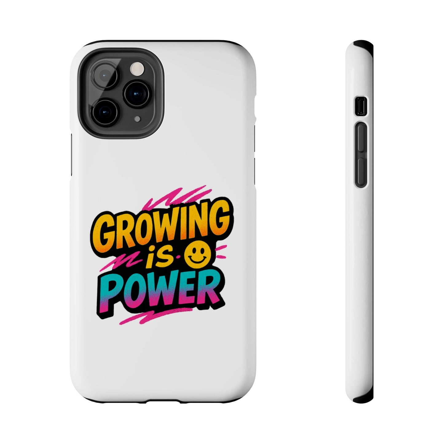 Empowering Tough Phone Case - 'Growing is Power' - Motivational Gifts, Unique Phone Accessories, Phone Protector, Gift for Teens