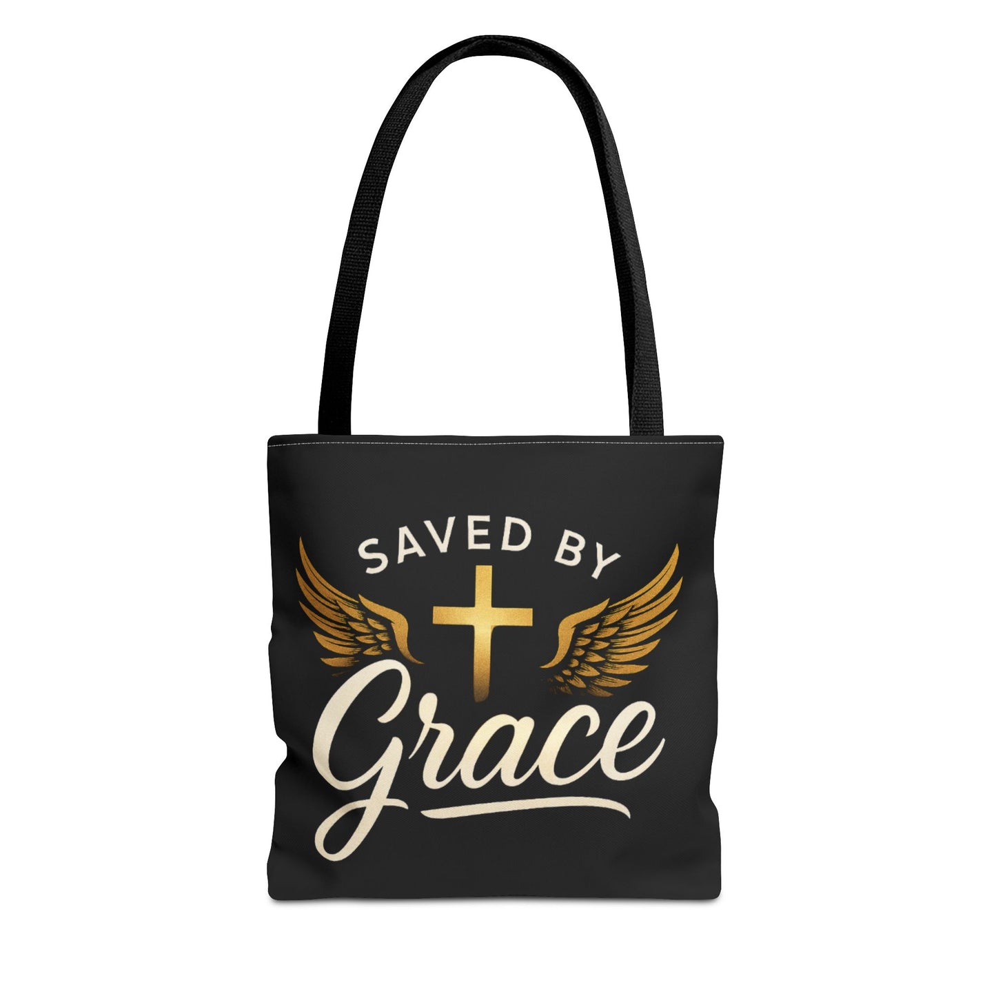 Saved by Grace Tote Bag | Inspirational Christian Gift for Faith, Spiritual Journey, Church Events, Everyday Use, Stylish Carryall