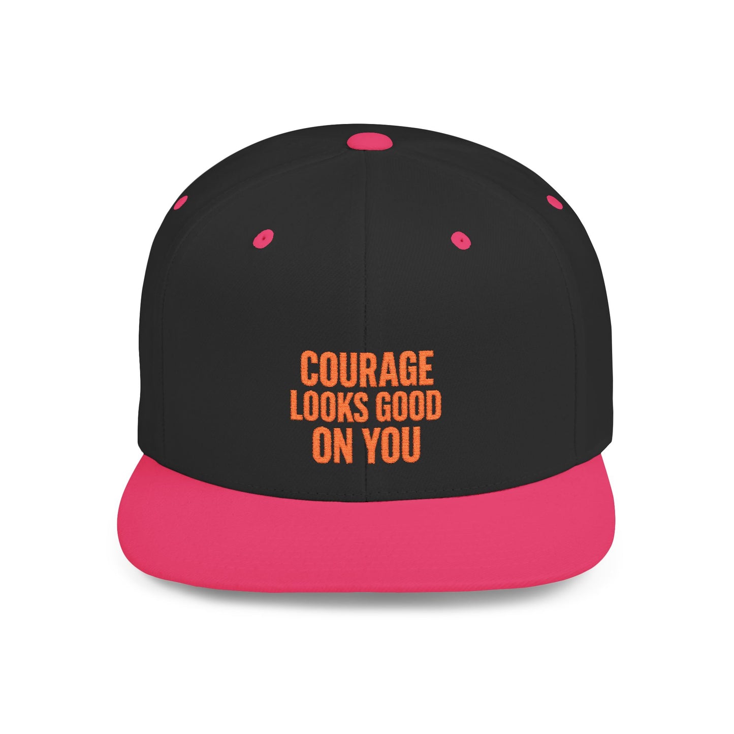 Courage Looks Good on You Snapback Hat, Motivational Cap for Everyday Wear, Gift for Friends, Inspiring Headwear