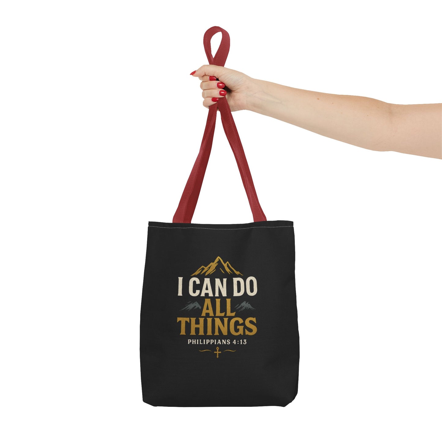 Inspirational Tote Bag with Philippians 4:13 - Motivational Gift for Encouragement, Faith, Bible Quotes, Everyday Use, Church
