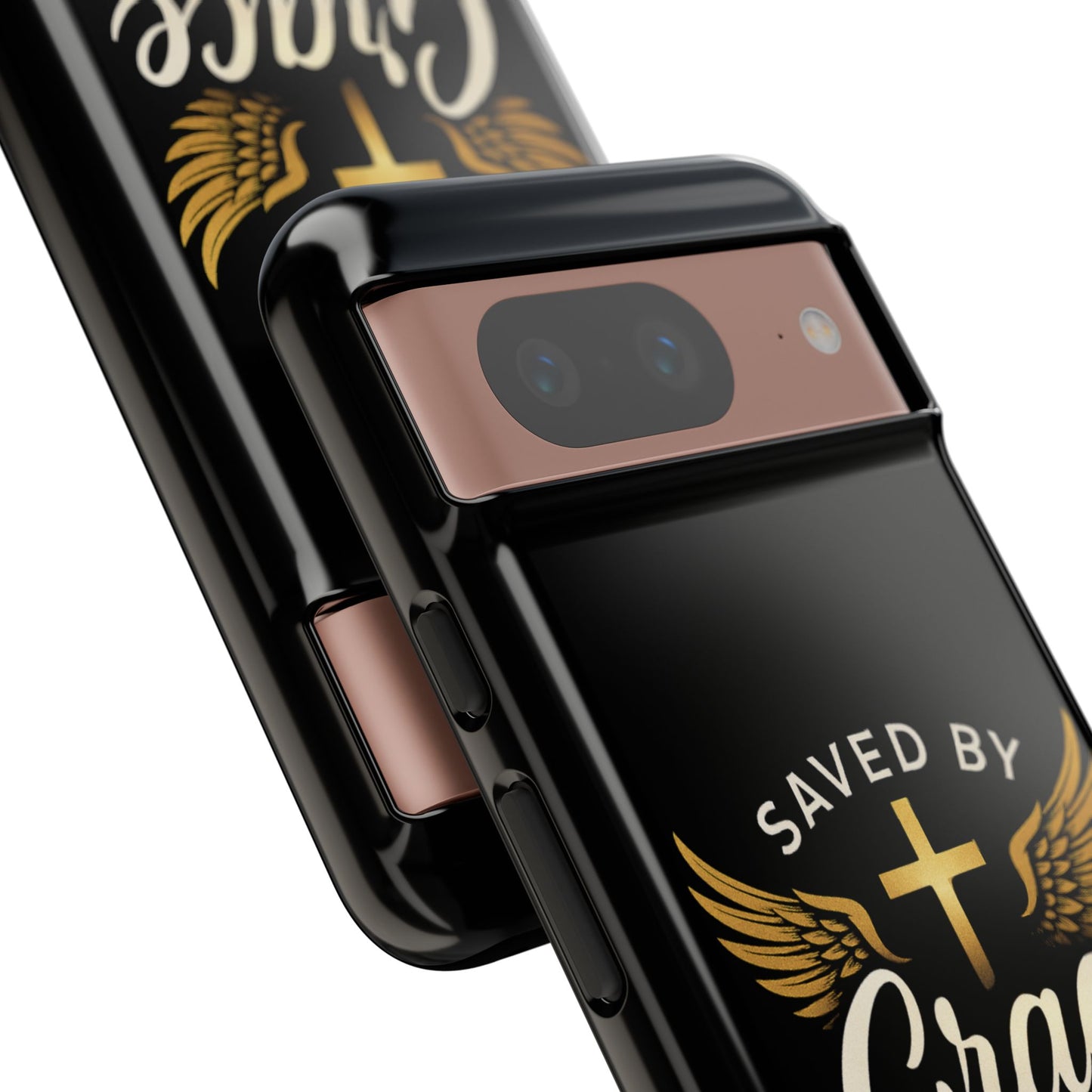 Christian Phone Case - Saved by Grace Design, Unique Gift for Believers, Inspirational Accessory, Stylish Christian Decor