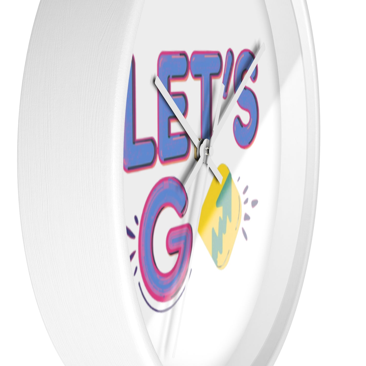 Retro Pop Art Burst Wall Clock | 10" Square Silent Wood Frame