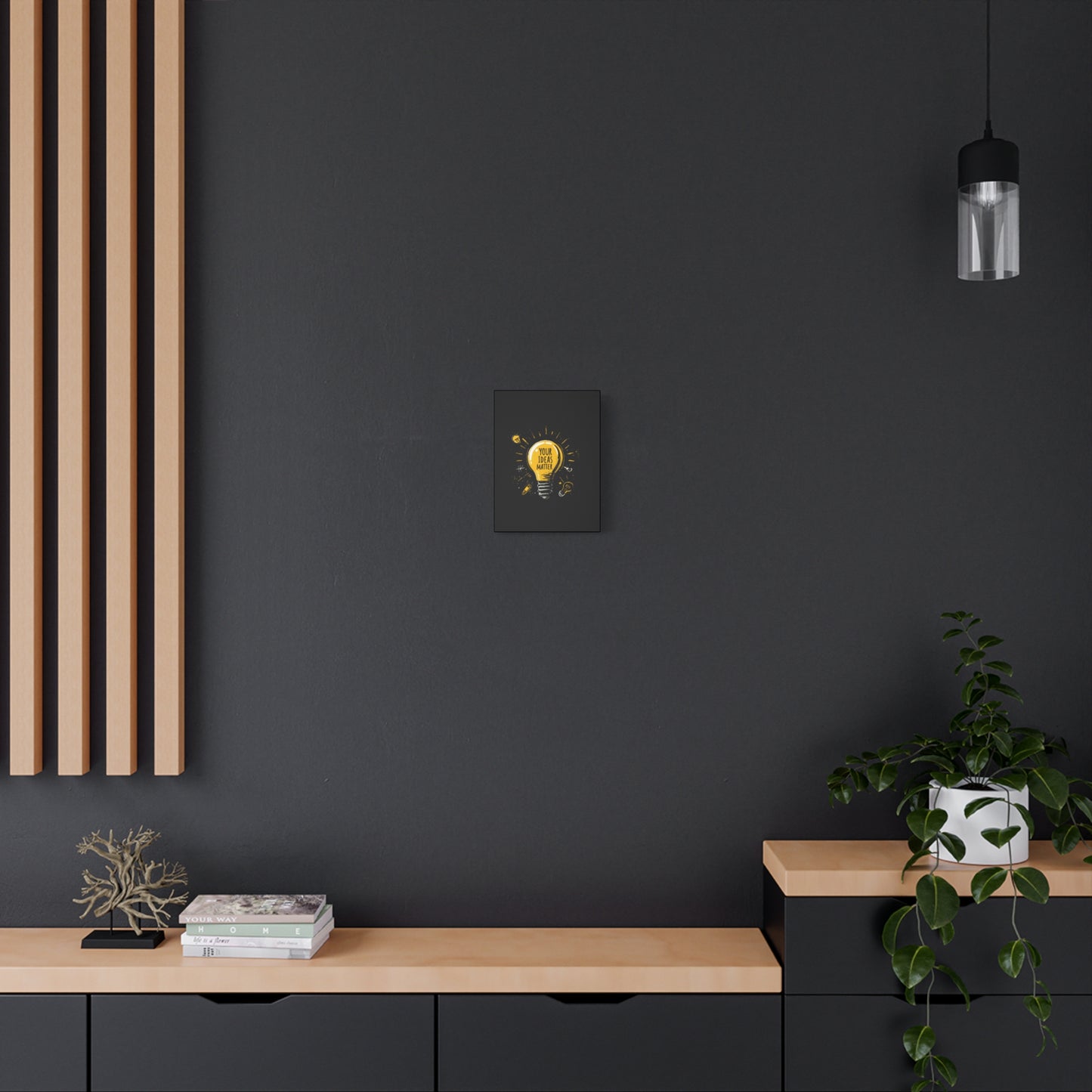 Your Ideas Matter lightbulb Matte Canvas